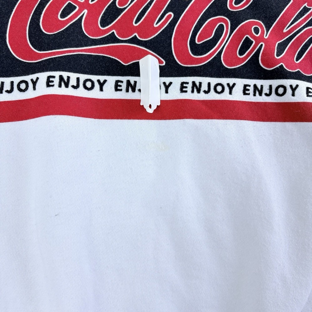 Coca Cola PacSun Crewneck Sweatshirt Mens Medium White Red Black Logo Y2K Style - Picture 3 of 14